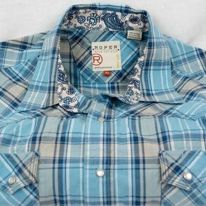 Roper Men's Pearl Snap Plaid XL